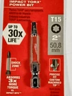 Milwaukee T15 Power Drill Bits Shockwave 2" Impact Duty Torx Pn 48-32-4483 New. Price: $5.99.