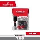 Milwaukee Shockwave Impact T25 Insert Bits With Holder 25PK New. Price: $21.97.