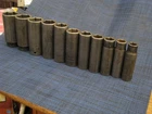 Snap-on Sim 11PC 6 Point 1/2 Drive Deep Impact Socket Set -1-1/4 Used. Price: $175.00.