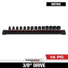 Milwaukee Shockwave 3/8 In. Drive Metric 6 Point Impact Socket Set (14-PIECE) New. Price: $39.99.