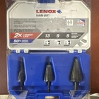Lenox Vari-bit 3 Piece Step Drill Set With Storage Case New In The Box. Price: $55.00.
