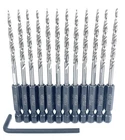 Tapered Drill Bits For Wood 12 Pc #6 (9/64") All Same Size Ftg Countersin... New. Price: $63.43.