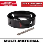 Milwaukee 6-3/8 In. Carbide Recessed Light Hole Saw With Pilot Bit New. Price: $29.99.