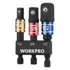 Workpro Impact Grade Socket Adapter Set, 1/4", 3/8", & 1/2" Drive, Extension... New. Price: $13.46.