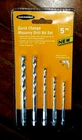 Warrior 5PC Quick Change Masonry Drill Bits: 5/32, 3/16, 1/4, 5/16 & 3/8" #62845 New. Price: $14.53.