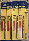 Lot 4PK 6X Life Irwin 1/4" Titanium Drill Bits 63916 Split Point Jobber Length New. Price: $8.99.