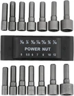 Rongon Power Nut Driver Drill Bit Set Of 14 Pcs Steel Metric Socket Wrench Screw New. Price: $14.66.