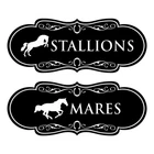 Designer Stallions And Mares, Restroom Wall Door Signs (set Of 2) New. Price: $16.99.