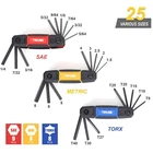 Topline 25-PIECE Allen Wrench Set, Sae/metric/torx New. Price: $31.19.
