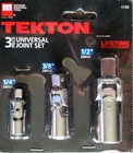 Tekton Universal Joint Set 1-1/4 3/8 1/2 Drive New. Price: $15.99.