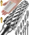 Sworker 10 Pcs Carbide Burr Set 1/8" W/ 2 1/8X1.5"SHANK, Silver Grey New. Price: $23.23.