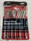 Craftsman Tools Usa 20864 6PC Power Woodboring Bit Set Pouch, 3/8" 1" Open. Price: $16.89.