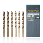 1/4" Cobalt Drill Bit Set 6 Pack M35 Hss Jobber Length Twist Metal New. Price: $29.95.