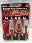 1/4 Shank Bits Starter Pack For Plunge Router Attachment Used. Price: $39.99.