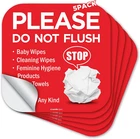 Please Do Not Flush Sign 5 Pack 6X Anything Except New. Price: $9.73.