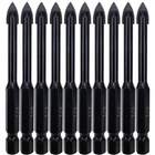 Hymnorq 10-PIECE 1/4" Glass And Tile Drill Bit Set YG6X Tungsten Carbide Ti... New. Price: $25.16.