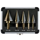 Step Drill Bits 5-PIECE Hss Titanium Set 50 Sizes With Aluminum Case For Metal New. Price: $32.48.