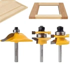 Exqutoo 3PCS 1/4" Shank Router Bit Set, Raised Panel Cabinet Door Maki New. Price: $47.89.