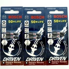 Bosch, ITDSQ2102, SQ2, 1", 2PC, Square Recess Power Bits, (3 Packages) New. Price: $10.50.