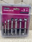 New Warrior 7PC Forstner Bit Set: 1/4, 3/8, 1/2, 5/8, 3/4, 7/8, 1" 62361. Price: $20.00.