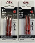 Lot Of Grk T-15, 2-IN. Red Steel Star Bits, Two 2-PACKS = Four 187427 New. Price: $12.70.