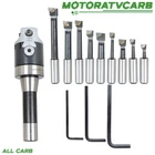 All-carb 9 Pack 1/2" Carbide Boring Bar And Head With R8 Shank Set New. Price: $51.31.