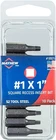 Mayhew 18921-10 #1 X 1" Square Recess Insert Bit, Pack 1EA New. Price: $34.20.
