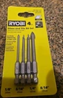 Ryobi AR1650G Speedload+ Carbide Hex Shank Glass/tile Bit Set ( 4-PIECE) New. Price: $6.00.