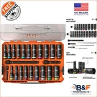 Heavy-duty 23-PIECE Sae & Metric Socket Set Including Adapters Organizer New. Price: $159.49.