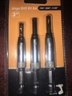 Warrior 3PC Hinge Drill Bit Set: 7/64", 9/64" & 11/64" - Item #61550 New. Price: $14.50.