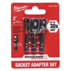 Milwaukee Tool 48-32-5033 Shockwave Impact Hex Shank Socket Adapter Set, 1/4 In New. Price: $10.97.