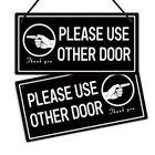 Putuo Decor Please Use Other Door Sign, 10X5 Inches, Black And White New. Price: $11.75.