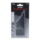 7 Piece Hex Shank Bit Set Black Oxide Steel Wood Plastic Metal Drilling New. Price: $8.99.
