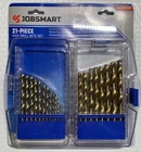 Jobsmart Durable High Speed Steel Drill Bit Set, 21 Piece With Transparent Case New. Price: $14.99.