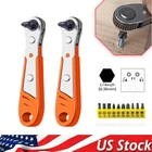 Ratcheting Right Angle Screwdriver Hex 90 Degree Offset + 10PC Bits Set! New. Price: $6.98.