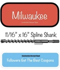 Milwaukee 48-20-4325 Spline Shank Bit 11/16" X 4C Hammer Drill New. Price: $28.99.