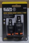 Klein Tools 65842SW Impact Wrench Socket Swivels Pieces 3/8 & 1/2 Drive New. Price: $21.99.