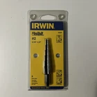 Irwin 10232 #2 Unibit Step Drill Bit, 3/16" - 1/2", Speed Point Hss Usa New. Price: $15.99.