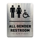 All Gender Restroom Sign By Gds - Ada Compliant Wheelchair Accessible Raised ... New. Price: $36.83.