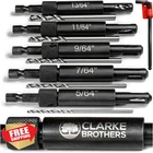 Clarke Brothers 5-PACK Self-centering Drill Bit Set Hex Key Storage Case New. Price: $44.99.
