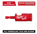 * Milwaukee 49-56-0515, 3/4-IN. Diamond Max Hole Saw For Porcelain, Tile, Stone New. Price: $21.20.