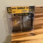 Nip New Dewalt 12-PIECE Drill Bit Set # DWA1182, Black & Gold, Upc 885911793056. Price: $15.99.