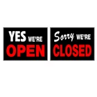 Hillman 15-INCH X 19-INCH Yes We're Open / Sorry Closed Sign New. Price: $11.95.