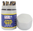 Heavy Dutyy High Speed Steel Drill Bit Set With Black And Gold New. Price: $67.34.