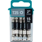 Makita Impact Xps T25 Torx Power Bits 15 Pack Long Lasting Durable New. Price: $30.74.