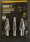 Klein Tools Step Drill Bit Set, Quick-release, Double Fluted, 3-PIECE QRST2S New. Price: $39.99.