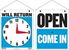 Bazic Sign 7.5"X9", Clock Will Be 1-PACK, Return/open New. Price: $6.85.