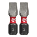 Milwaukee 48-32-4418 Shockwave 1/4 In. Insert Bit Slotted (2 Pk) New. Price: $12.99.