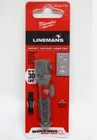 Milwaukee 7/16" 1/2" Lineman Impact Socket Adapter Shockwave 48-32-5100 New. Price: $38.50.