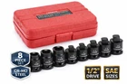 8PC Pipe Plug Socket Set 1/2" Drive Sae Female Cr-mo Impact New. Price: $42.22.